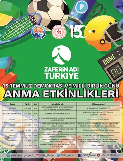 15 TEMMUZ RUHU MERSİN'DE SPORLA YAŞATILACAK